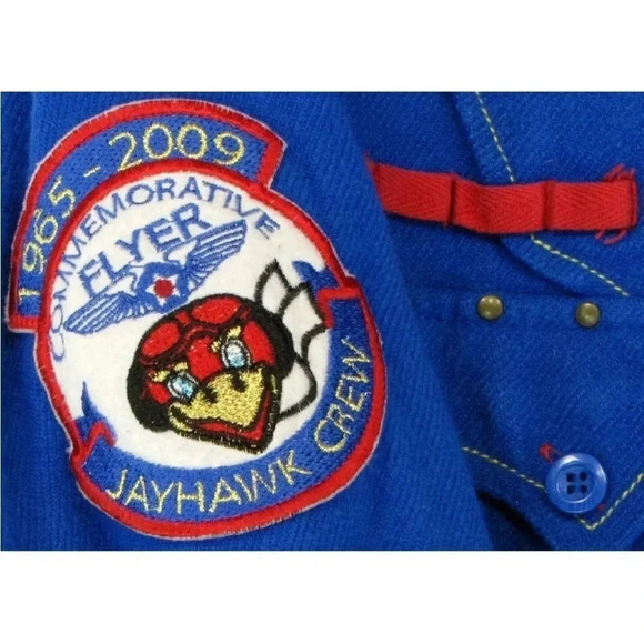 RB ROYAL BLUE Acrylic Fighter Pilot Training Flyboy Blue Long Sleeve Shirt Sz XL - Picture 10 of 11